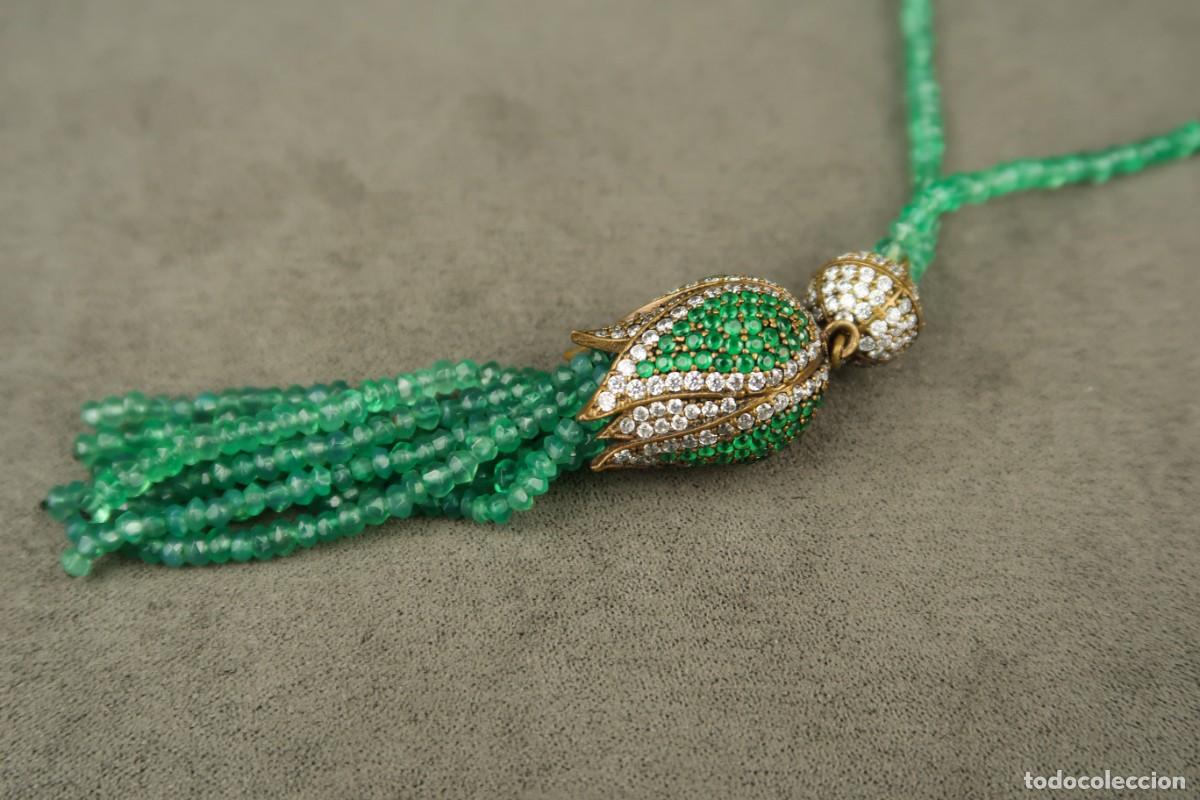 Joyeria: Antiguo Collar de Cristal Facetado - Foto 9