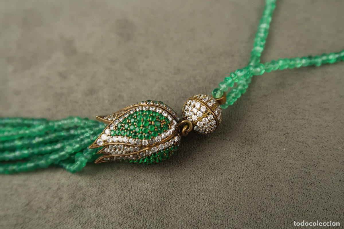 Joyeria: Antiguo Collar de Cristal Facetado - Foto 10