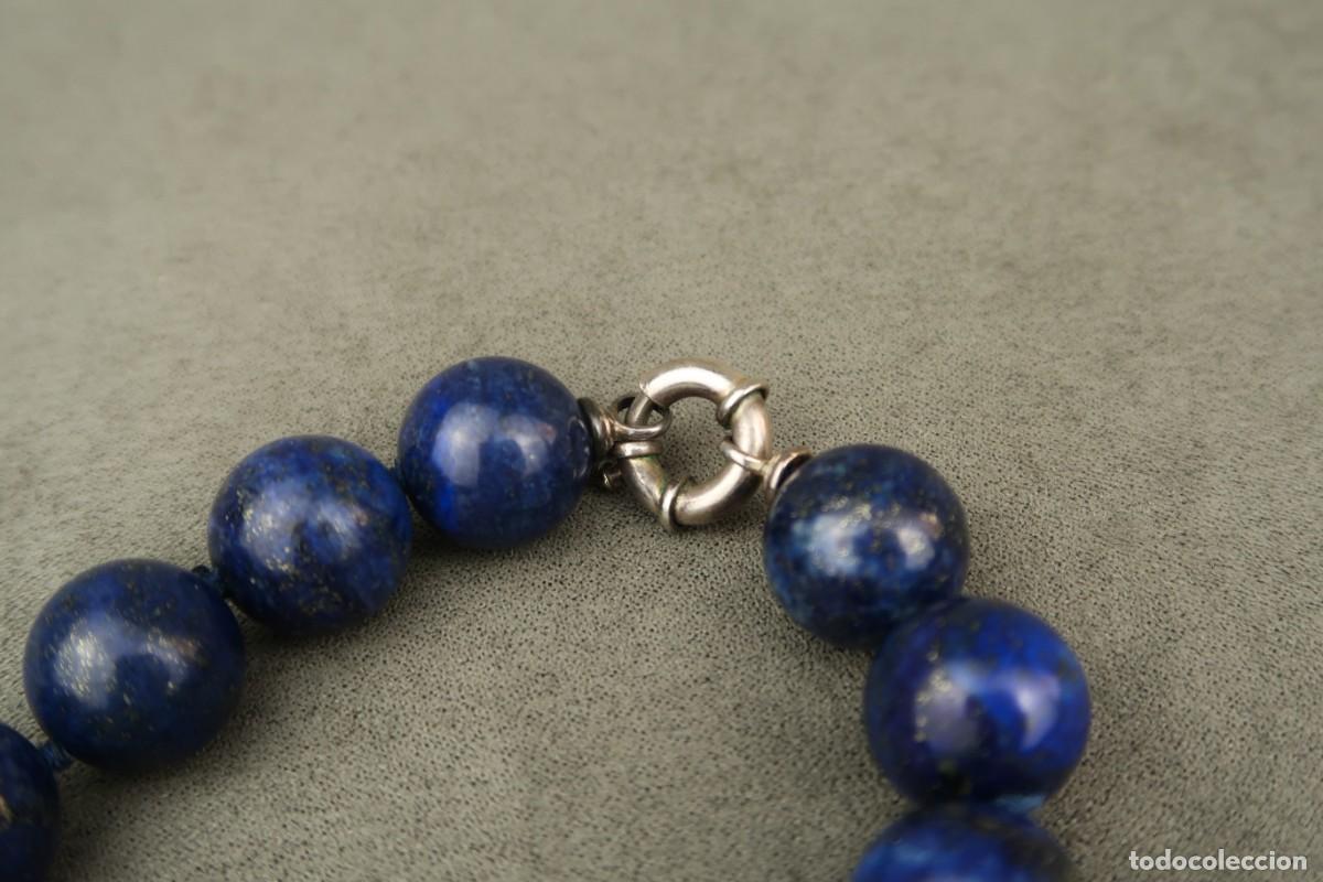 Joyeria: Antigua Gargantilla de Lapisl&aacute;zuli Cierre de Plata - Foto 7
