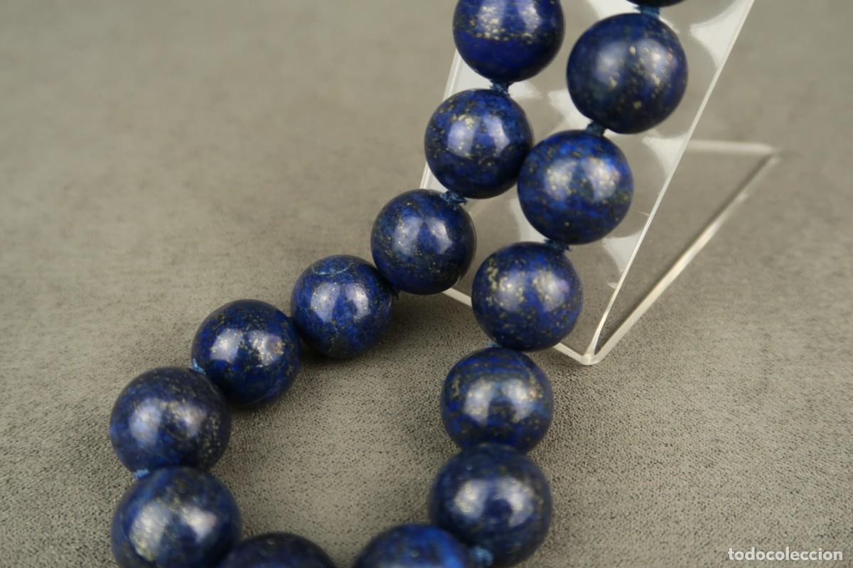 Joyeria: Antigua Gargantilla de Lapisl&aacute;zuli Cierre de Plata - Foto 10