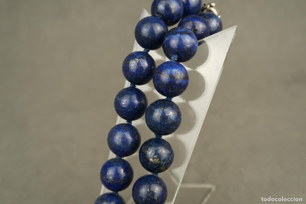 Joyeria: Antigua Gargantilla de Lapisl&aacute;zuli Cierre de Plata - Foto 12