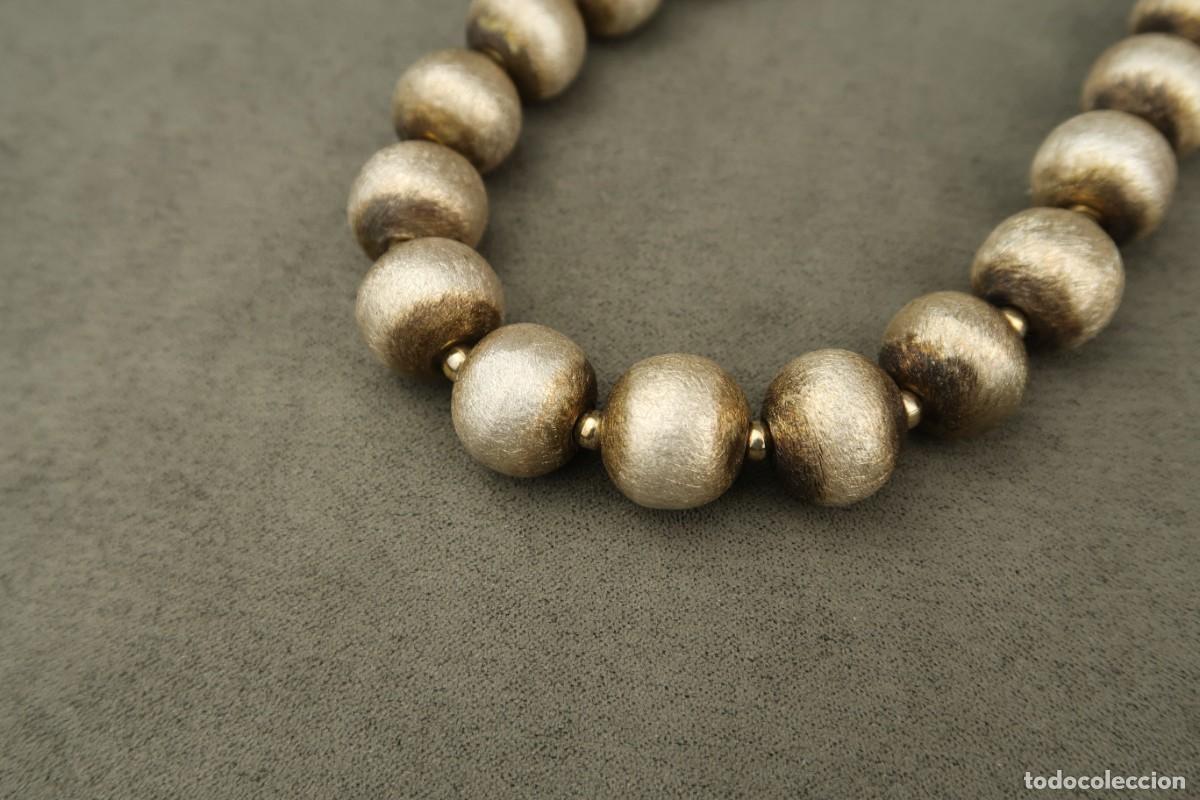 Joyeria: Antiguo Conjunto Gargantilla y Pendientes de Plata - Foto 4