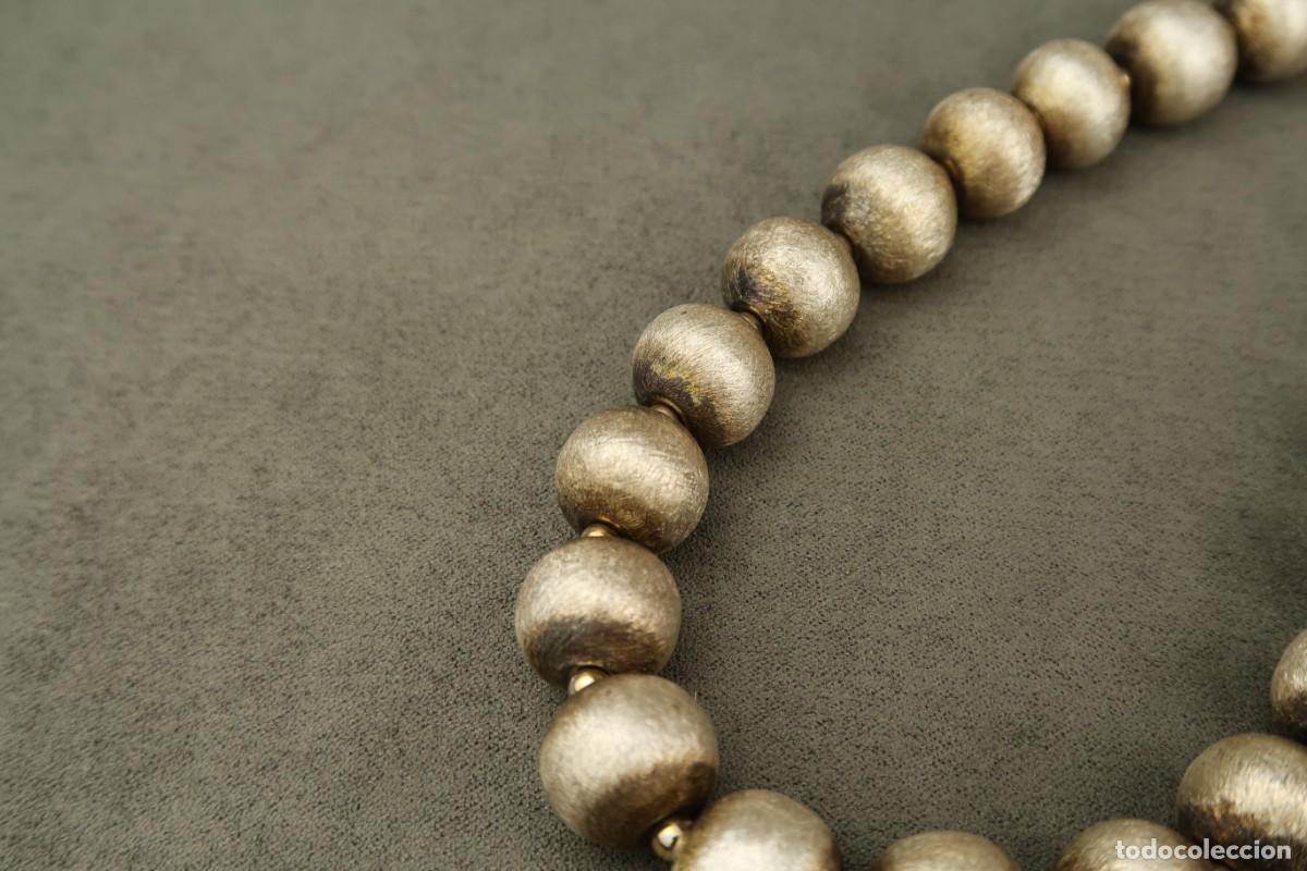 Joyeria: Antiguo Conjunto Gargantilla y Pendientes de Plata - Foto 5