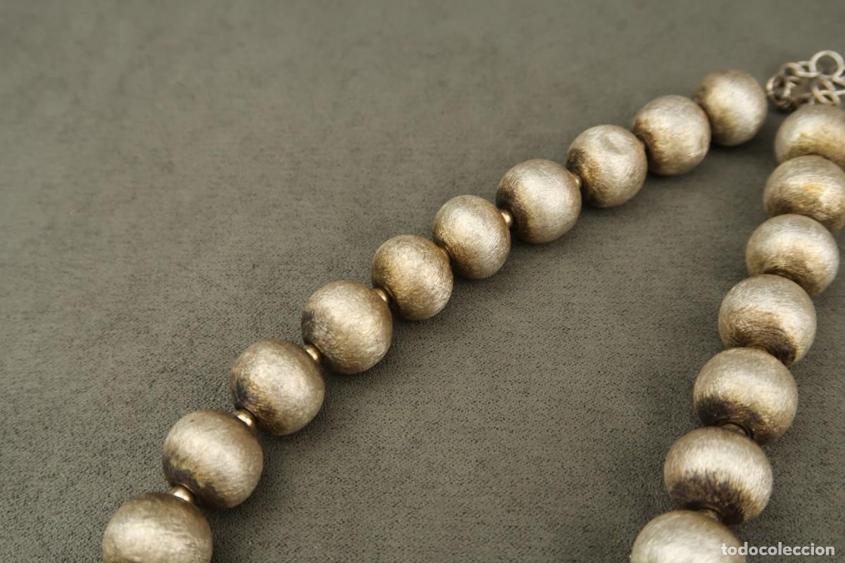Joyeria: Antiguo Conjunto Gargantilla y Pendientes de Plata - Foto 6
