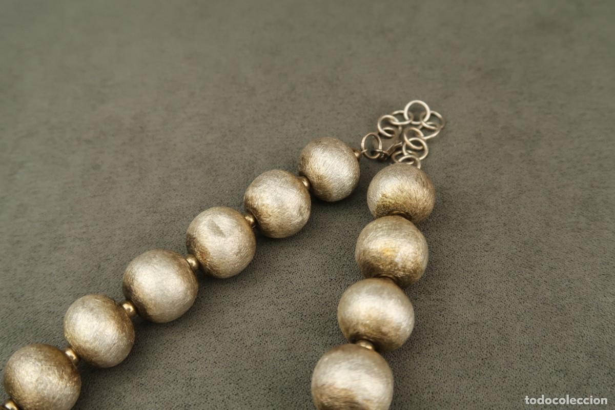 Joyeria: Antiguo Conjunto Gargantilla y Pendientes de Plata - Foto 7