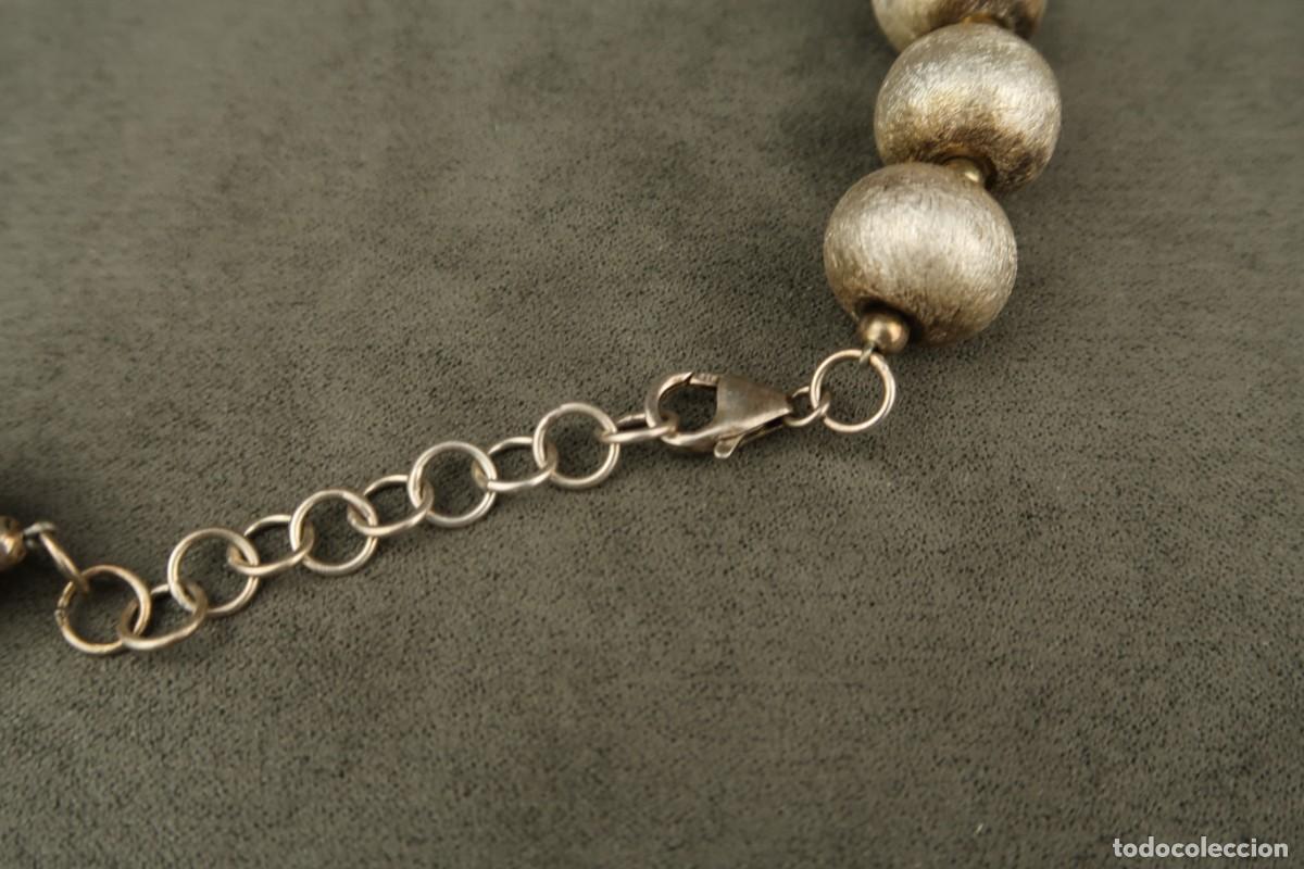 Joyeria: Antiguo Conjunto Gargantilla y Pendientes de Plata - Foto 11