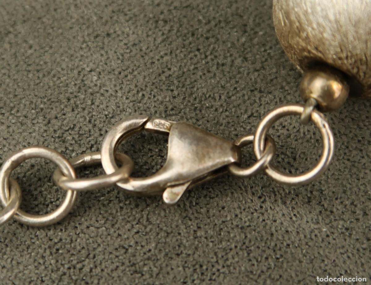 Joyeria: Antiguo Conjunto Gargantilla y Pendientes de Plata - Foto 12