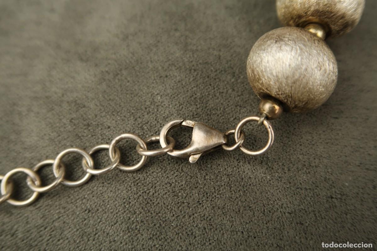 Joyeria: Antiguo Conjunto Gargantilla y Pendientes de Plata - Foto 13