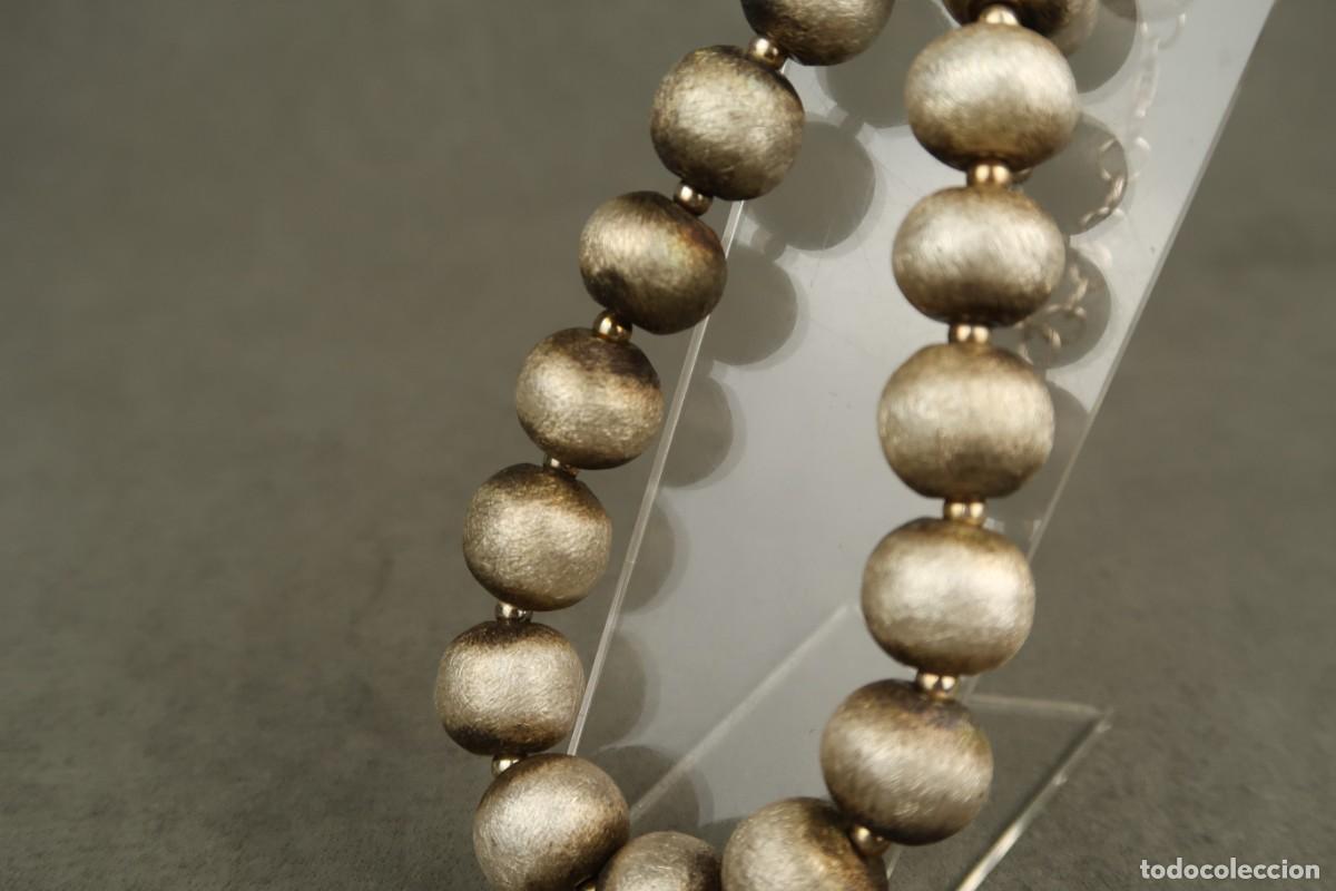 Joyeria: Antiguo Conjunto Gargantilla y Pendientes de Plata - Foto 17