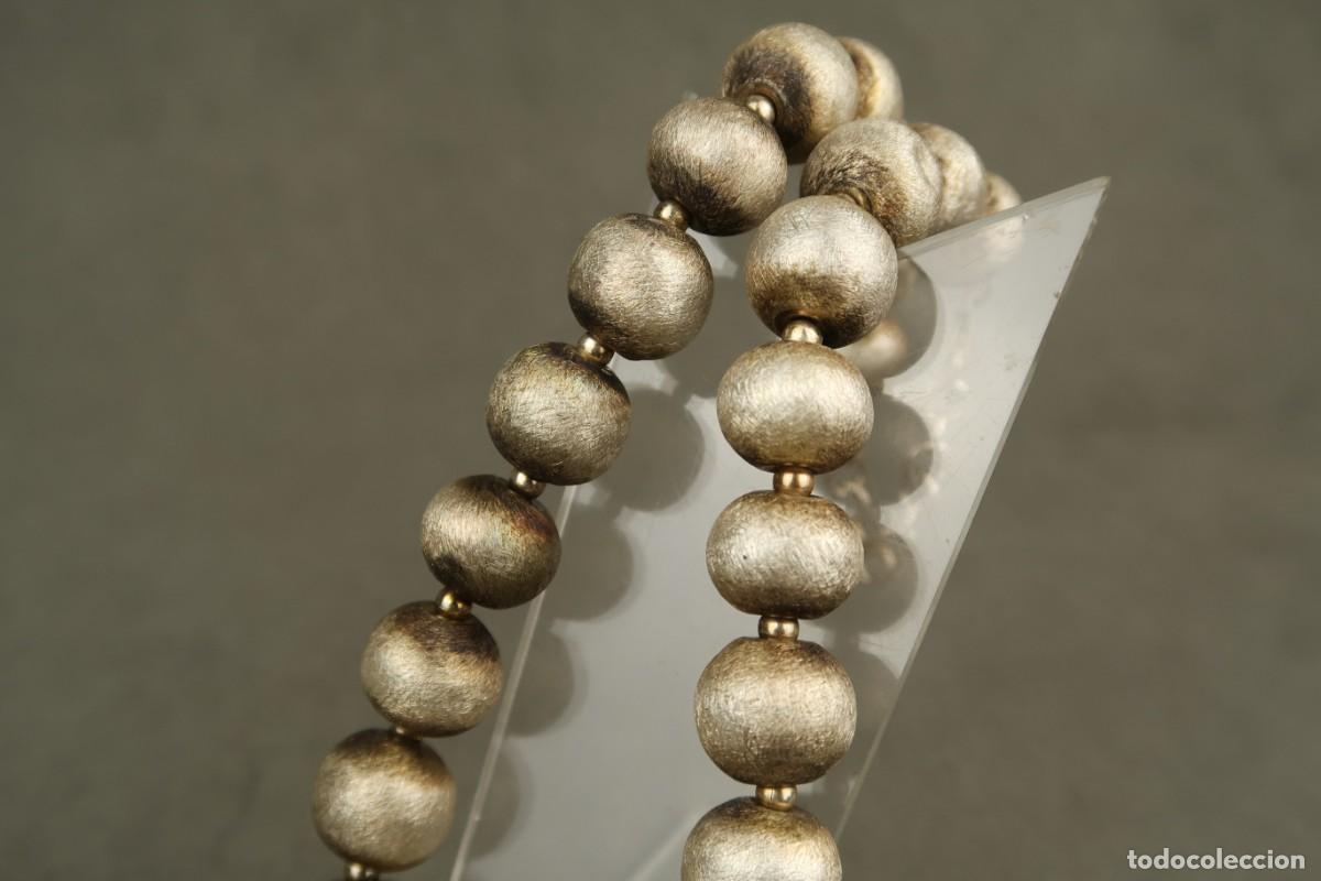 Joyeria: Antiguo Conjunto Gargantilla y Pendientes de Plata - Foto 18