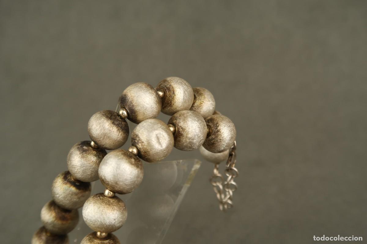 Joyeria: Antiguo Conjunto Gargantilla y Pendientes de Plata - Foto 19