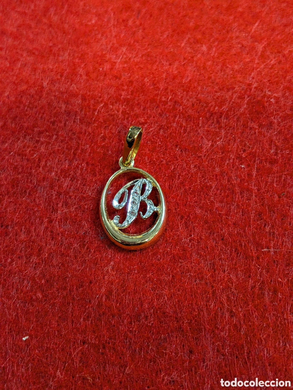 Joyeria: Colgante en plata sobredorada 925, letra B. REF-6543 - Foto 1