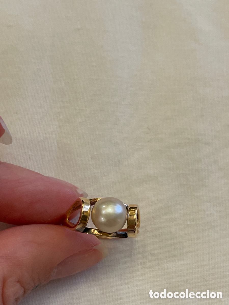 Joyeria: Anillo oro 18K y perla natural - Foto 3