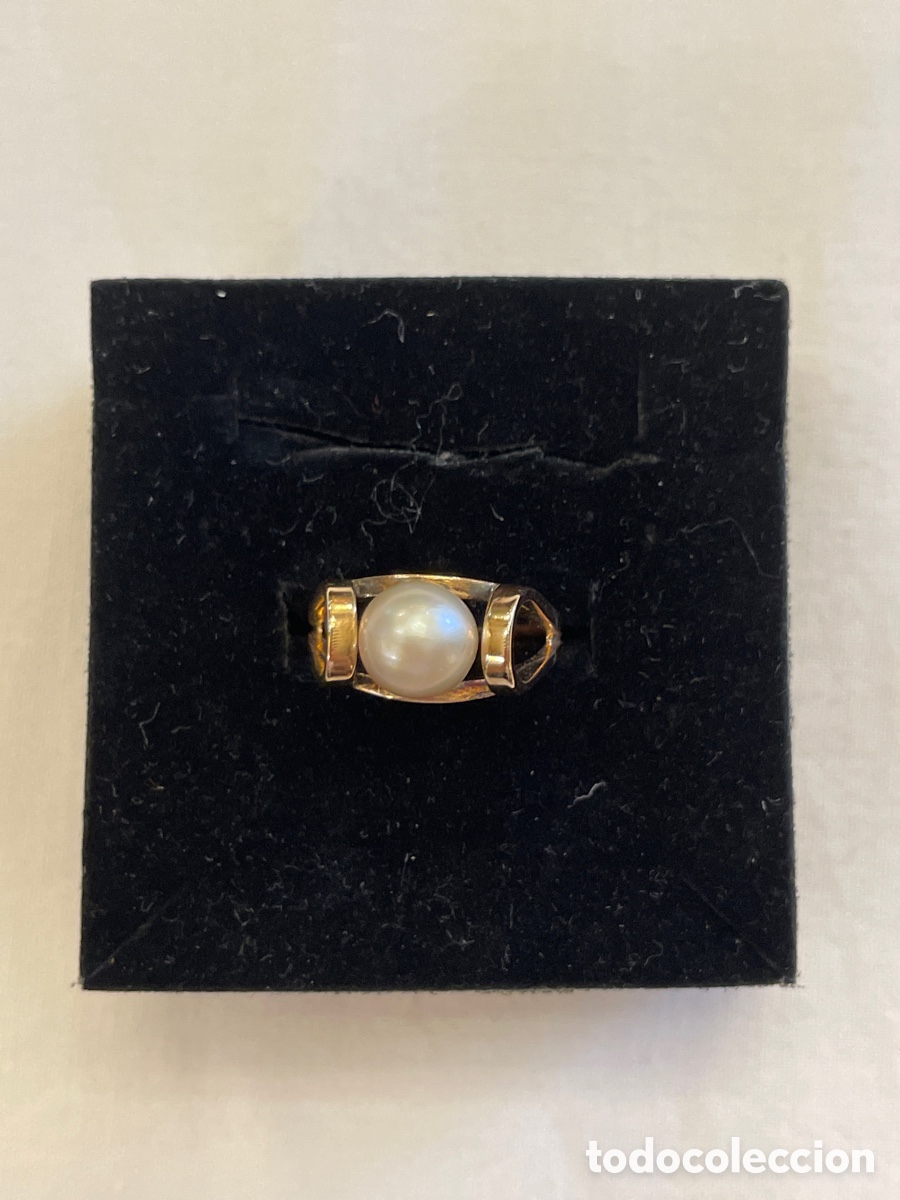 Joyeria: Anillo oro 18K y perla natural - Foto 1