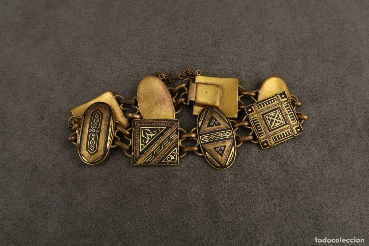 Joyeria: Antigua Pulsera Damasquinada - Foto 2