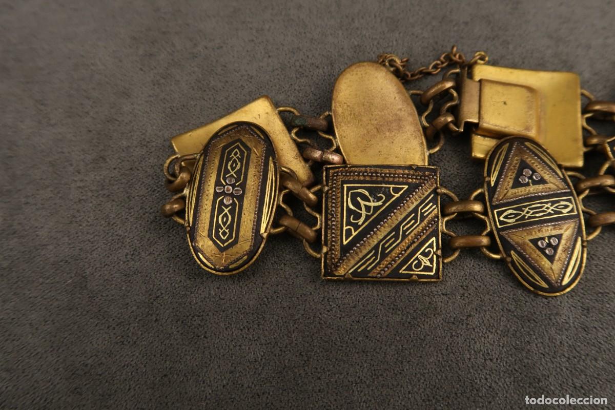 Joyeria: Antigua Pulsera Damasquinada - Foto 3