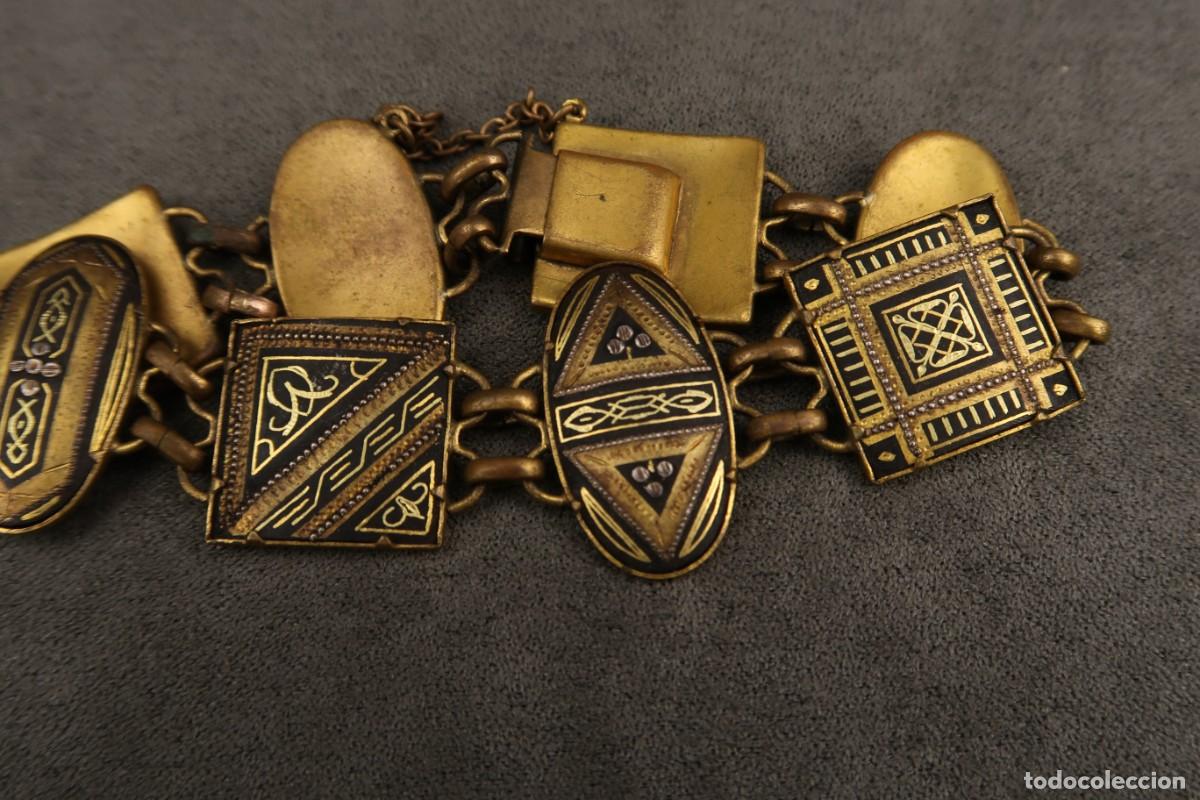 Joyeria: Antigua Pulsera Damasquinada - Foto 4