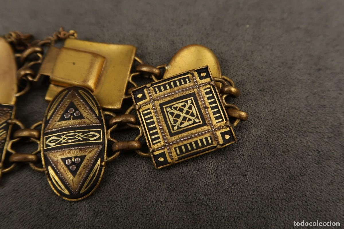 Joyeria: Antigua Pulsera Damasquinada - Foto 5
