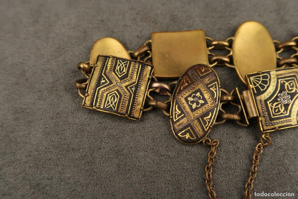 Joyeria: Antigua Pulsera Damasquinada - Foto 7