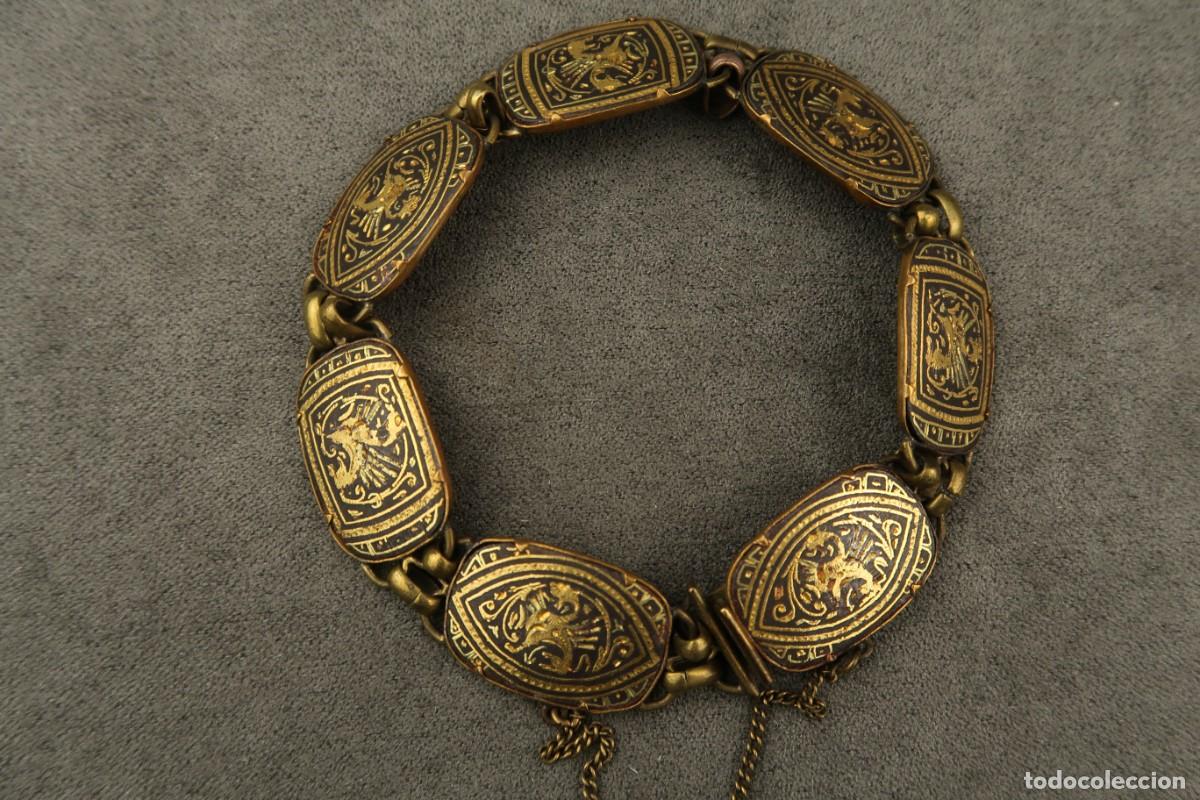 Joyeria: Antigua Pulsera Damasquinada - Foto 4