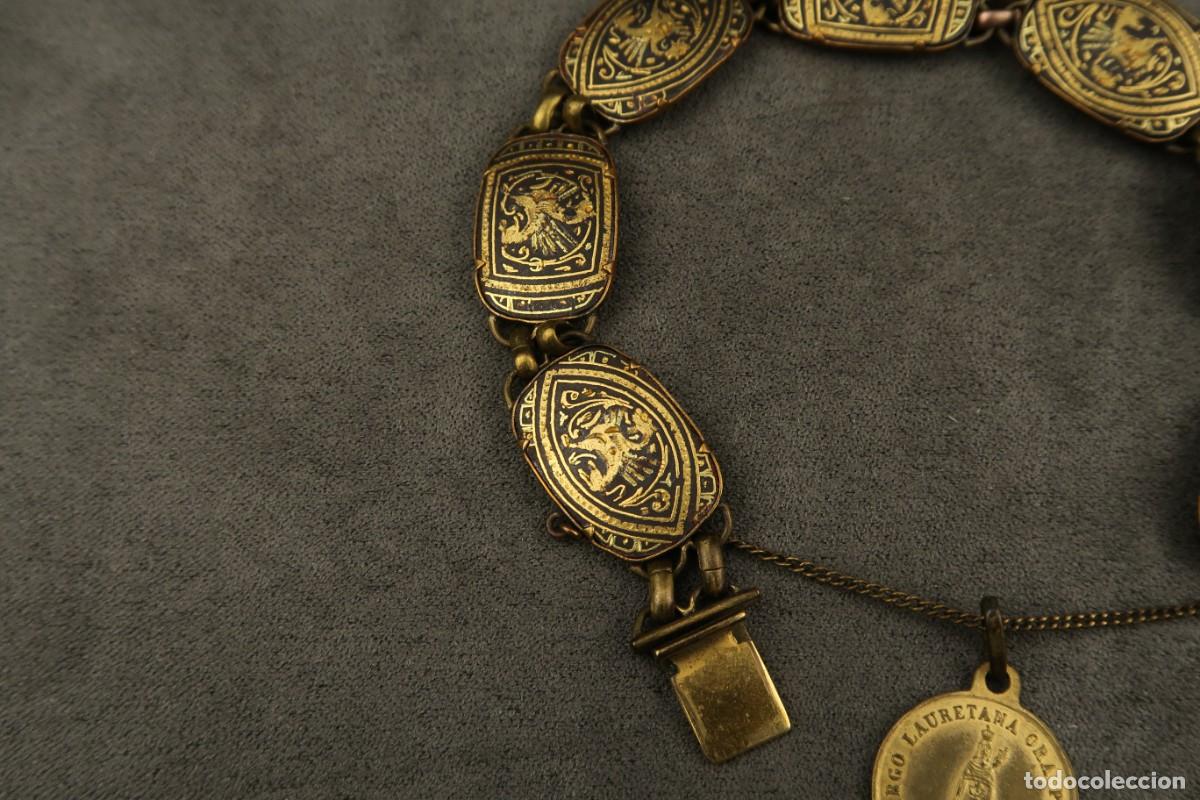 Joyeria: Antigua Pulsera Damasquinada - Foto 10