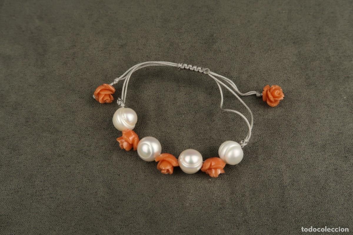 Joyeria: Antigua Pulsera Coral y Perlas - Foto 1