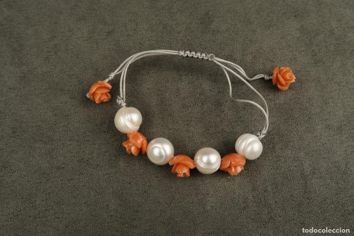 Joyeria: Antigua Pulsera Coral y Perlas - Foto 2