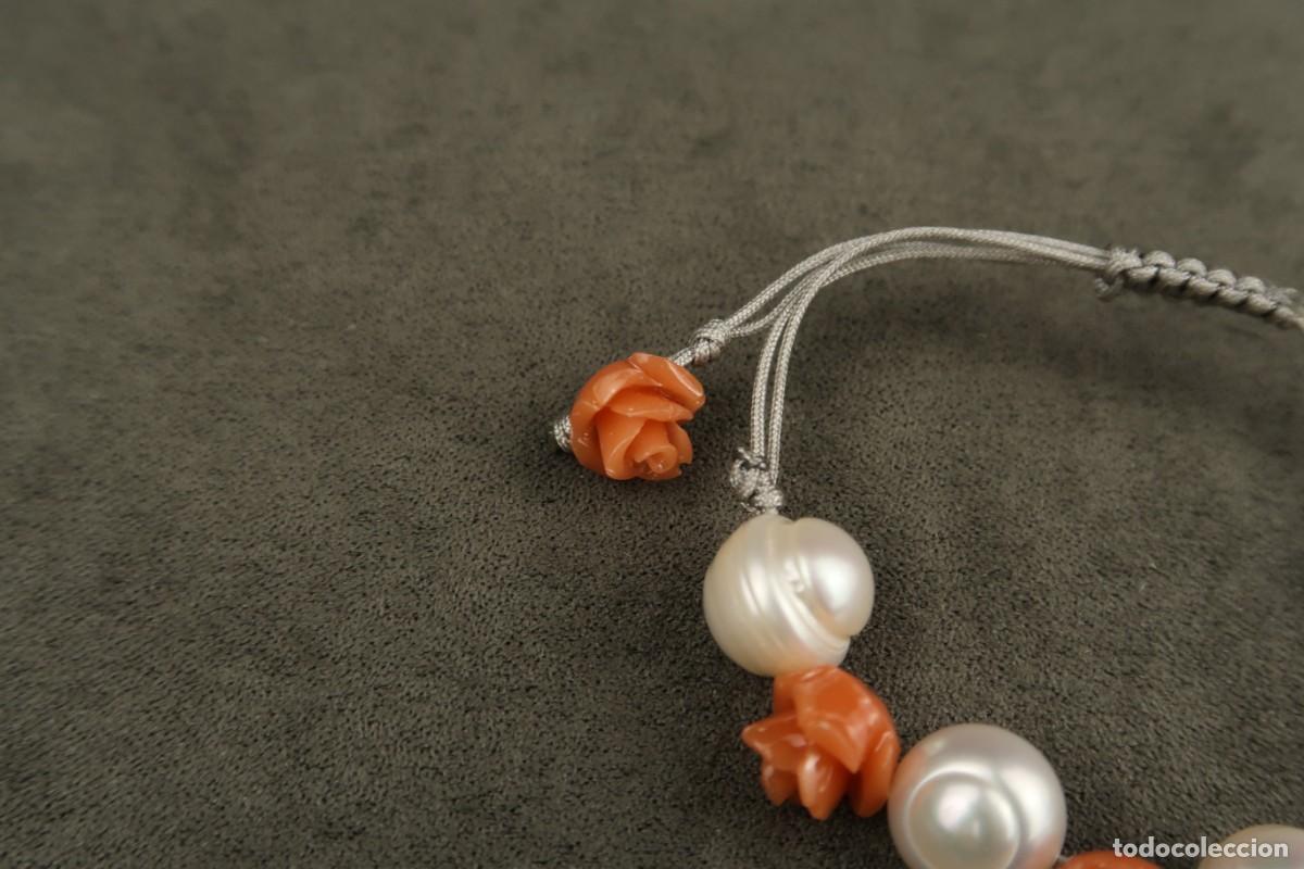 Joyeria: Antigua Pulsera Coral y Perlas - Foto 3