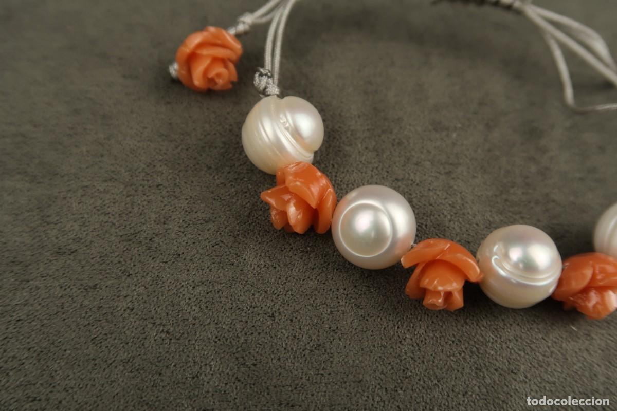 Joyeria: Antigua Pulsera Coral y Perlas - Foto 4