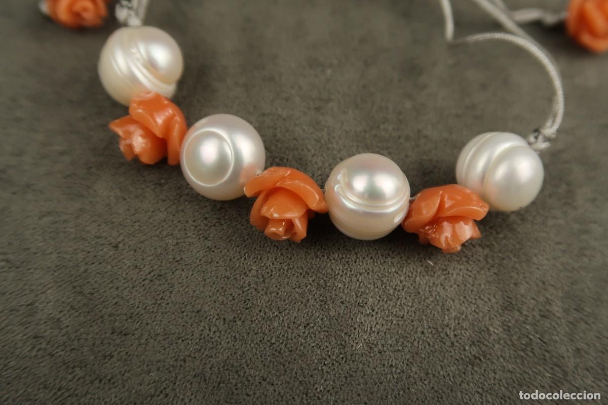 Joyeria: Antigua Pulsera Coral y Perlas - Foto 5