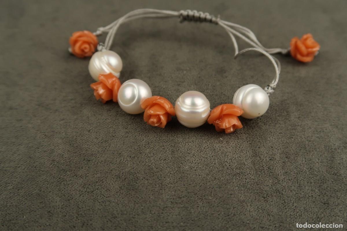 Joyeria: Antigua Pulsera Coral y Perlas - Foto 6