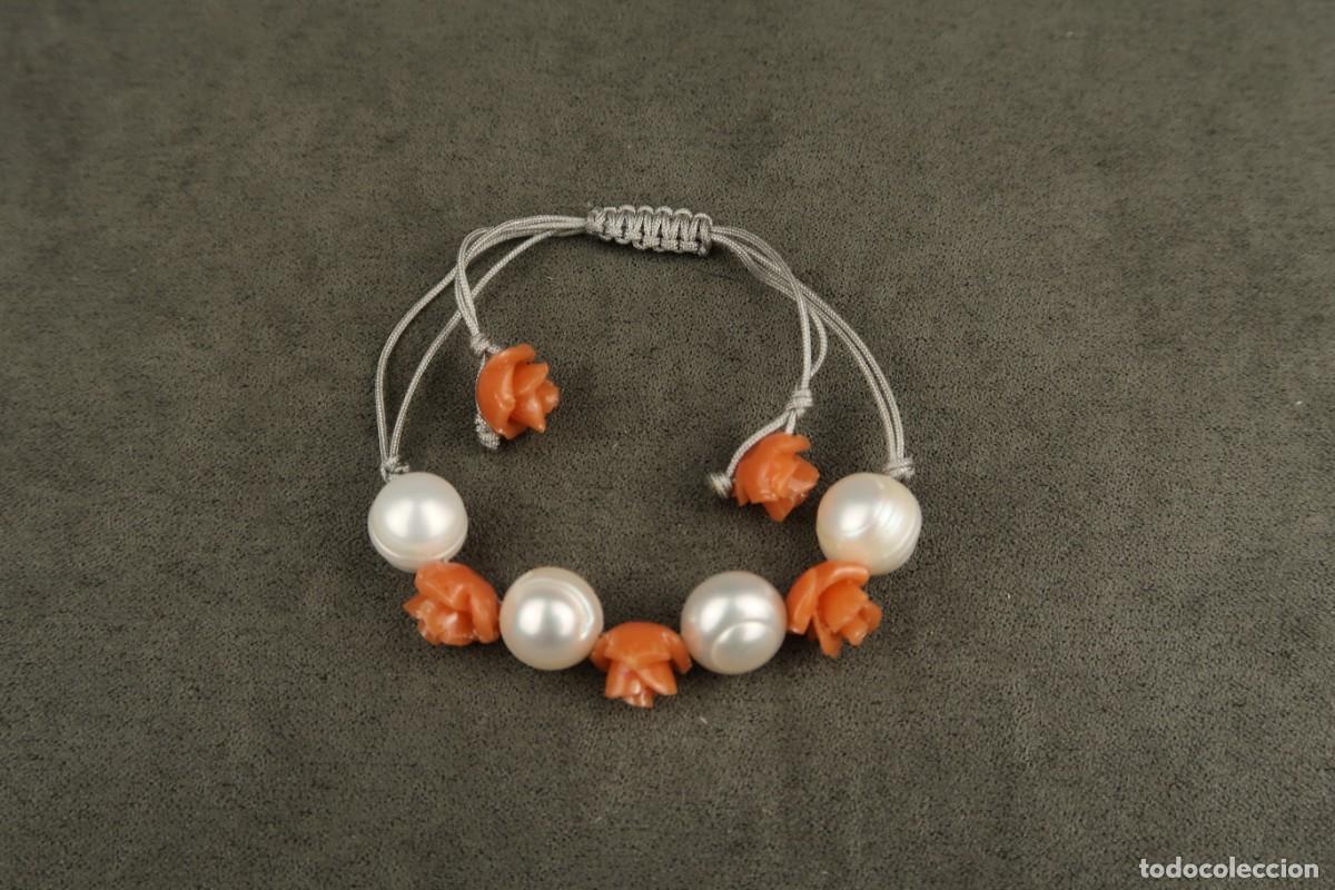 Joyeria: Antigua Pulsera Coral y Perlas - Foto 8