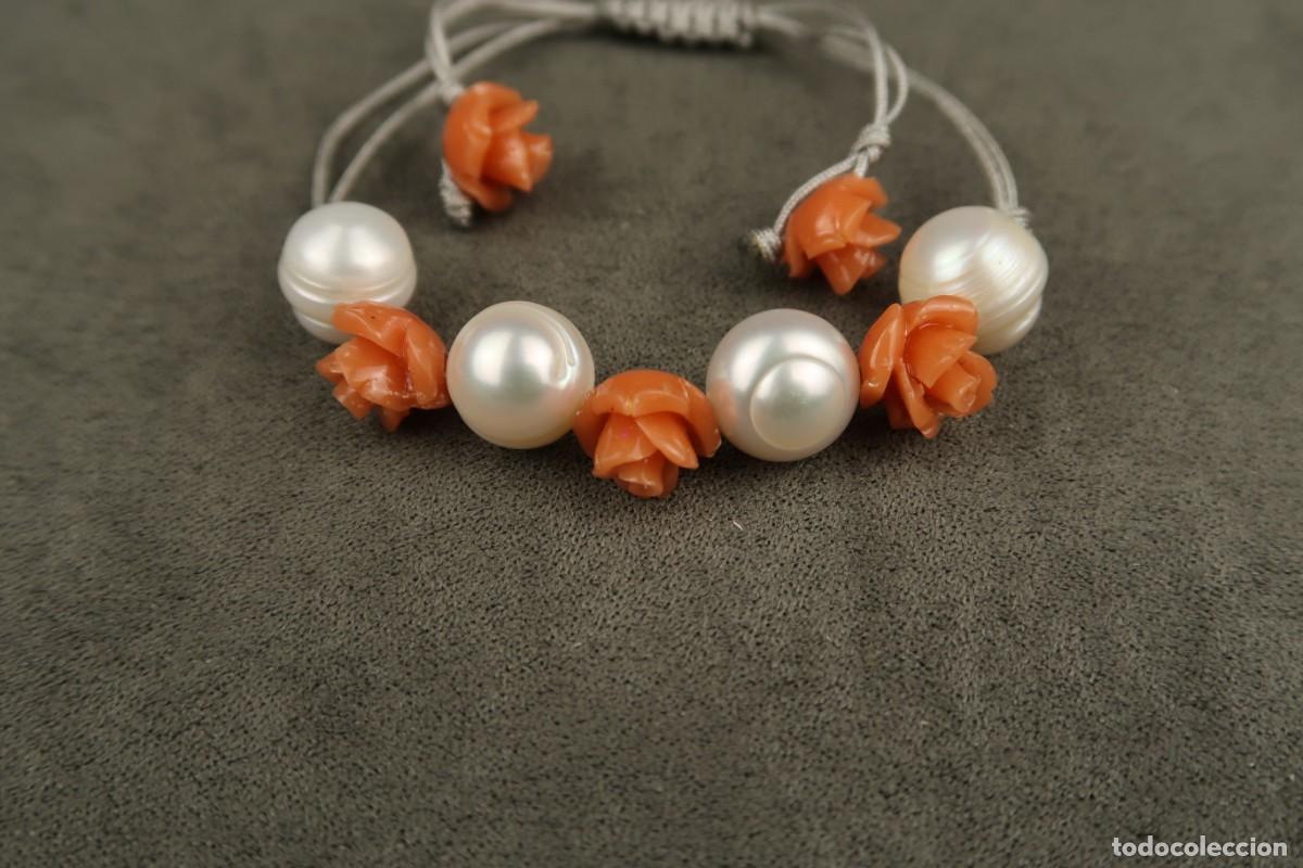 Joyeria: Antigua Pulsera Coral y Perlas - Foto 9