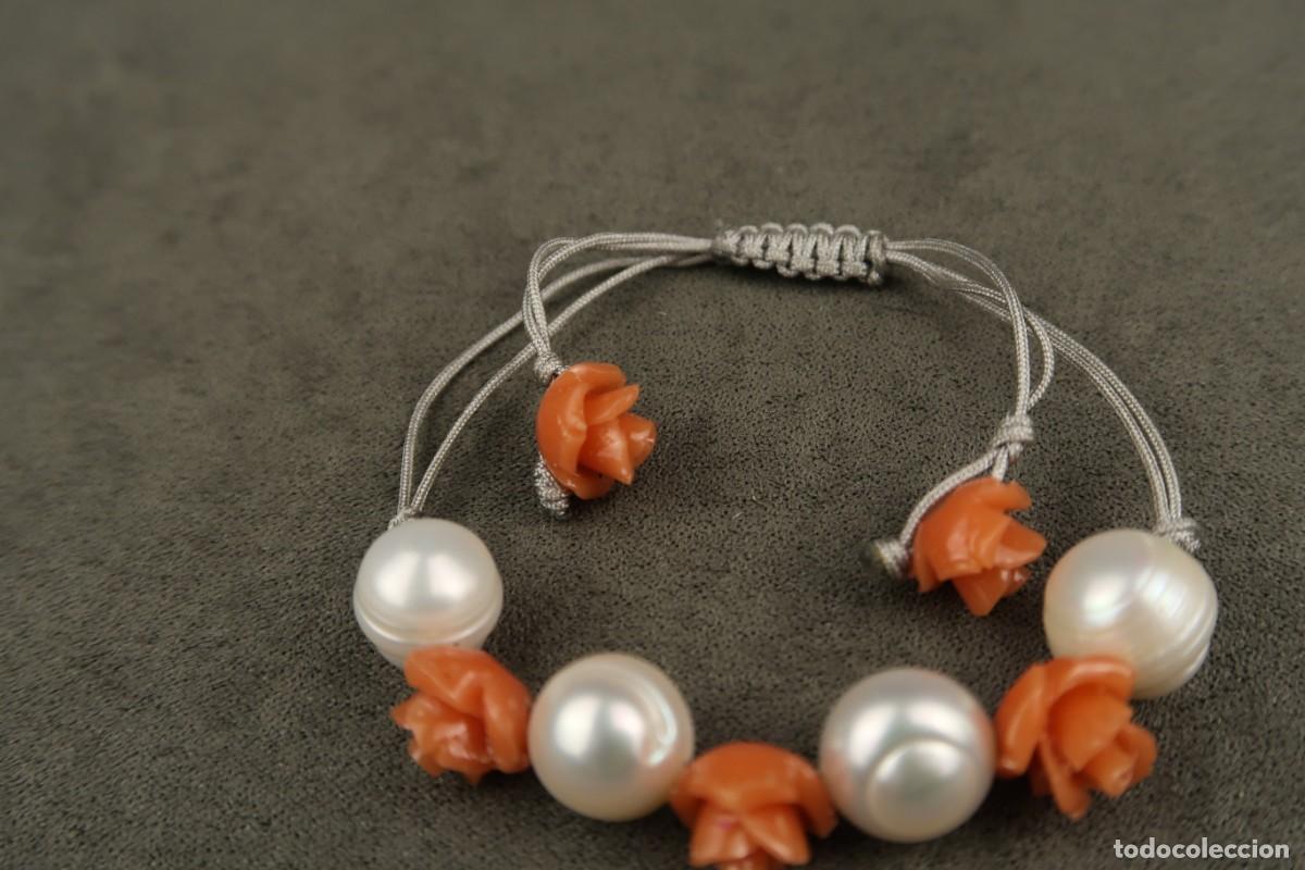Joyeria: Antigua Pulsera Coral y Perlas - Foto 10