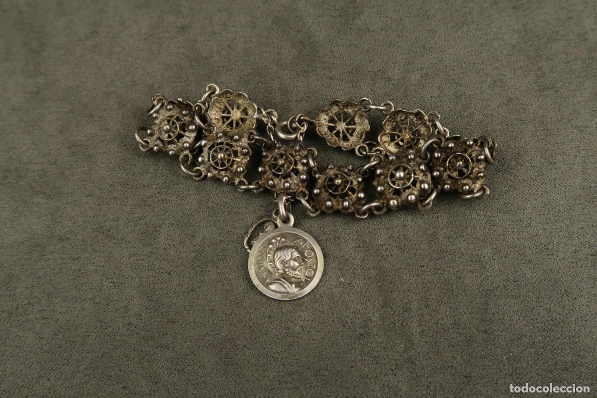 Joyeria: Antigua Pulsera de Plata Charro - Foto 1