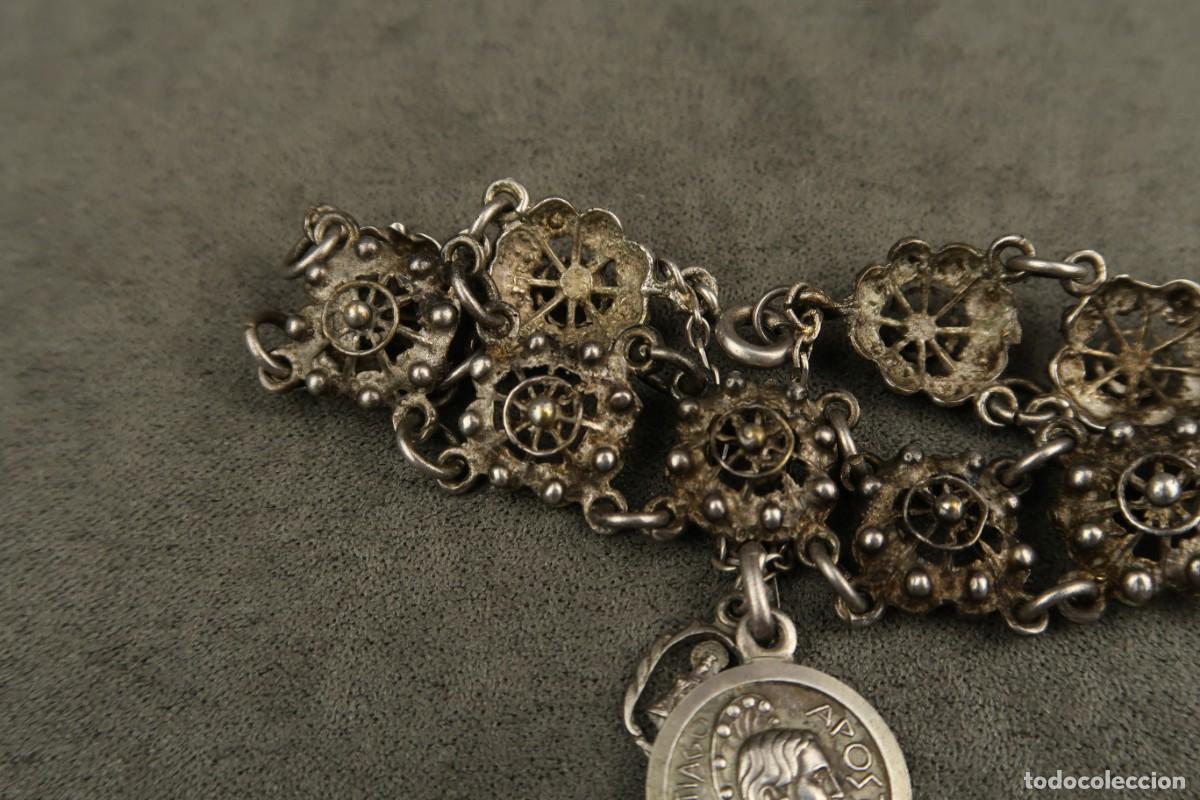 Joyeria: Antigua Pulsera de Plata Charro - Foto 3