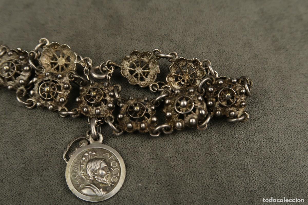 Joyeria: Antigua Pulsera de Plata Charro - Foto 4