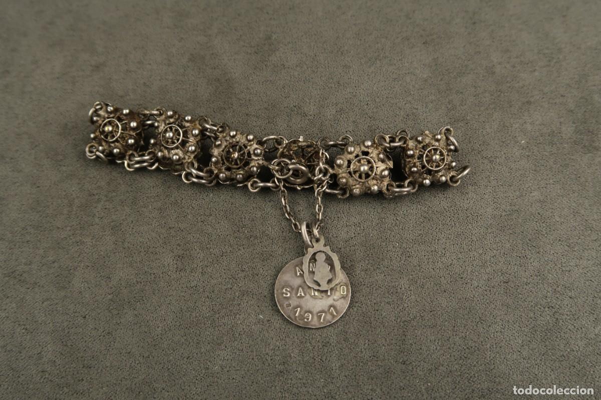 Joyeria: Antigua Pulsera de Plata Charro - Foto 6