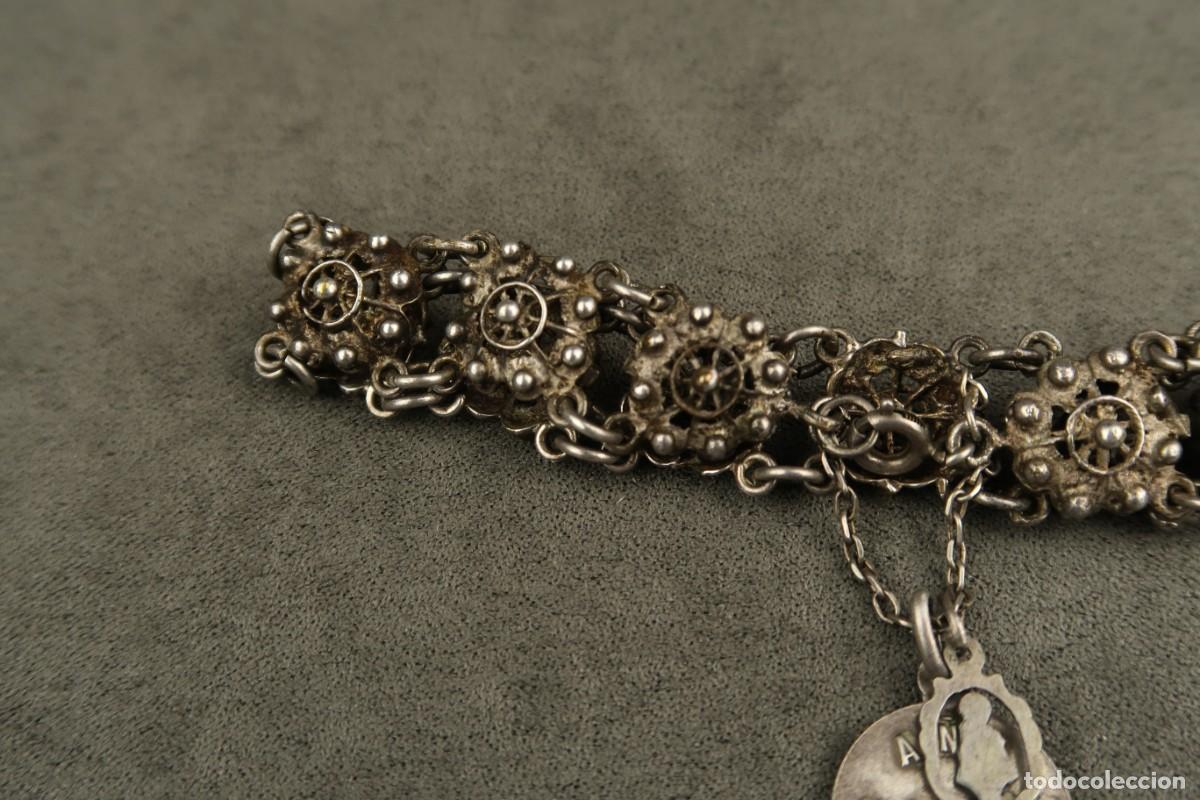 Joyeria: Antigua Pulsera de Plata Charro - Foto 7