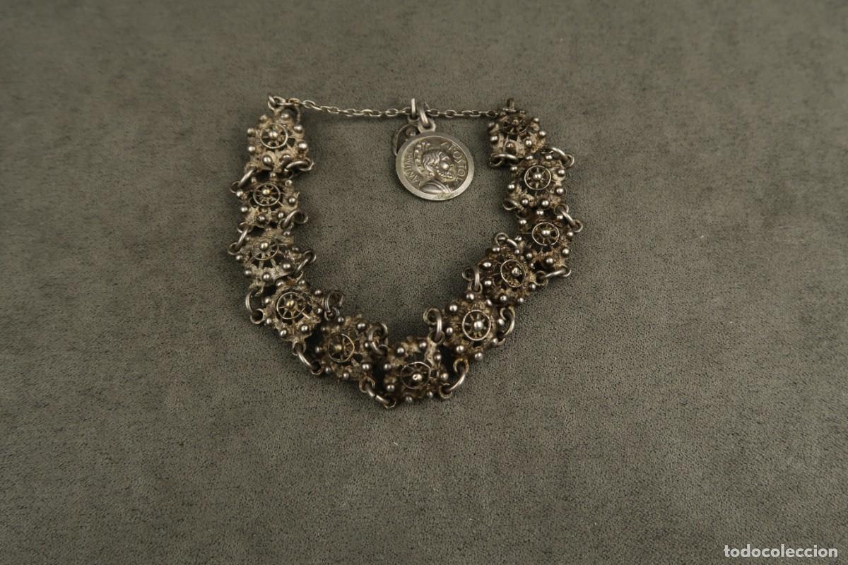 Joyeria: Antigua Pulsera de Plata Charro - Foto 9