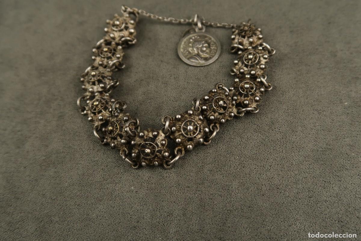 Joyeria: Antigua Pulsera de Plata Charro - Foto 13