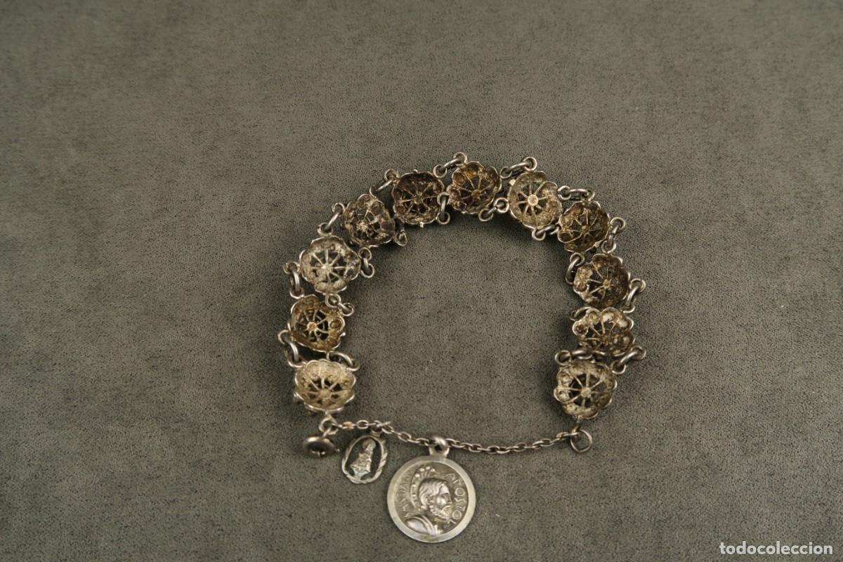 Joyeria: Antigua Pulsera de Plata Charro - Foto 14
