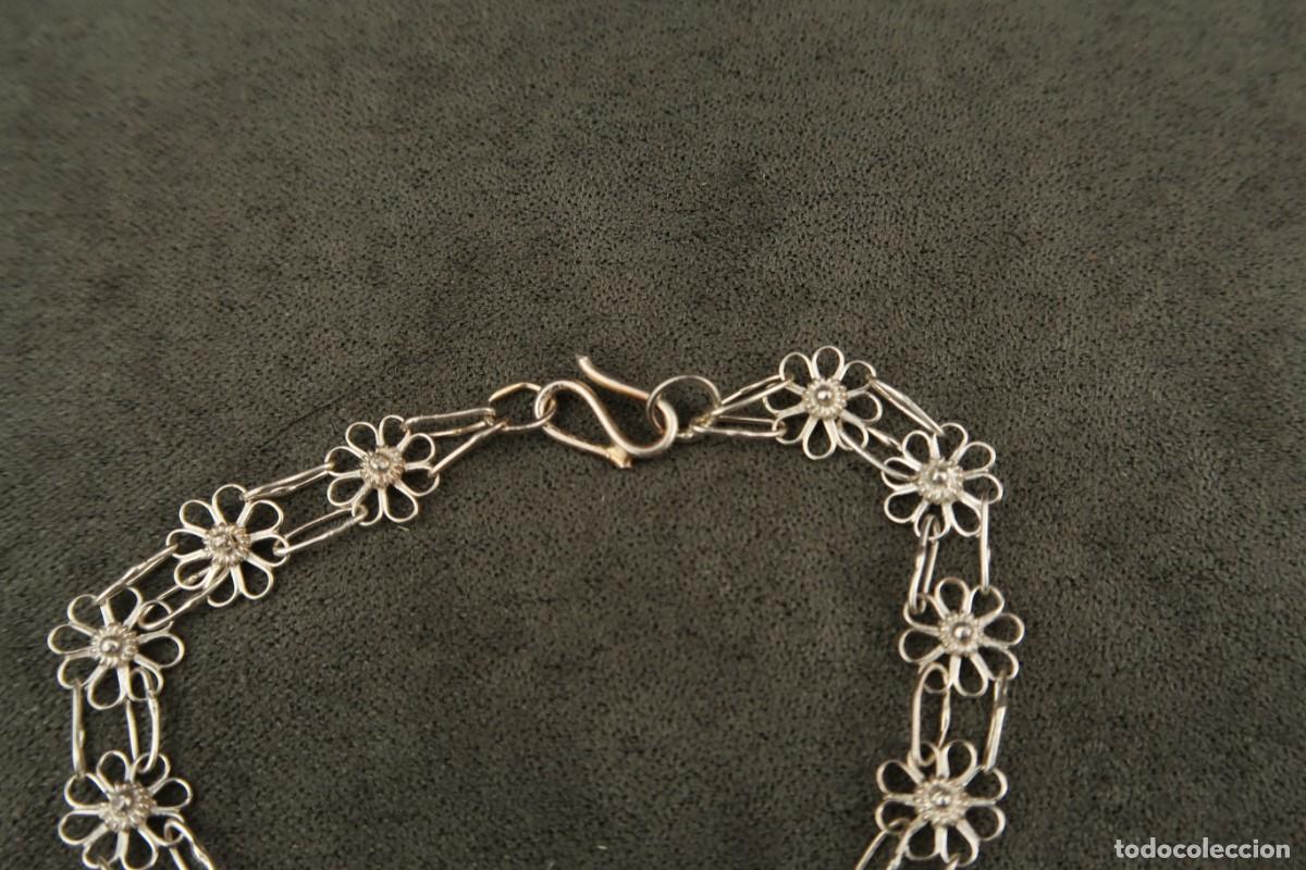 Joyeria: Antigua Pulsera Filigrana de Plata - Foto 5