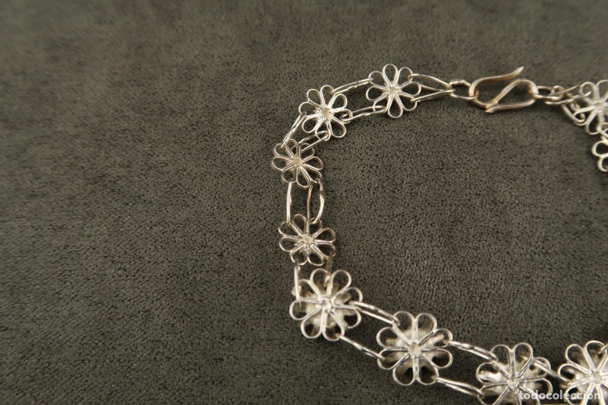Joyeria: Antigua Pulsera Filigrana de Plata - Foto 9