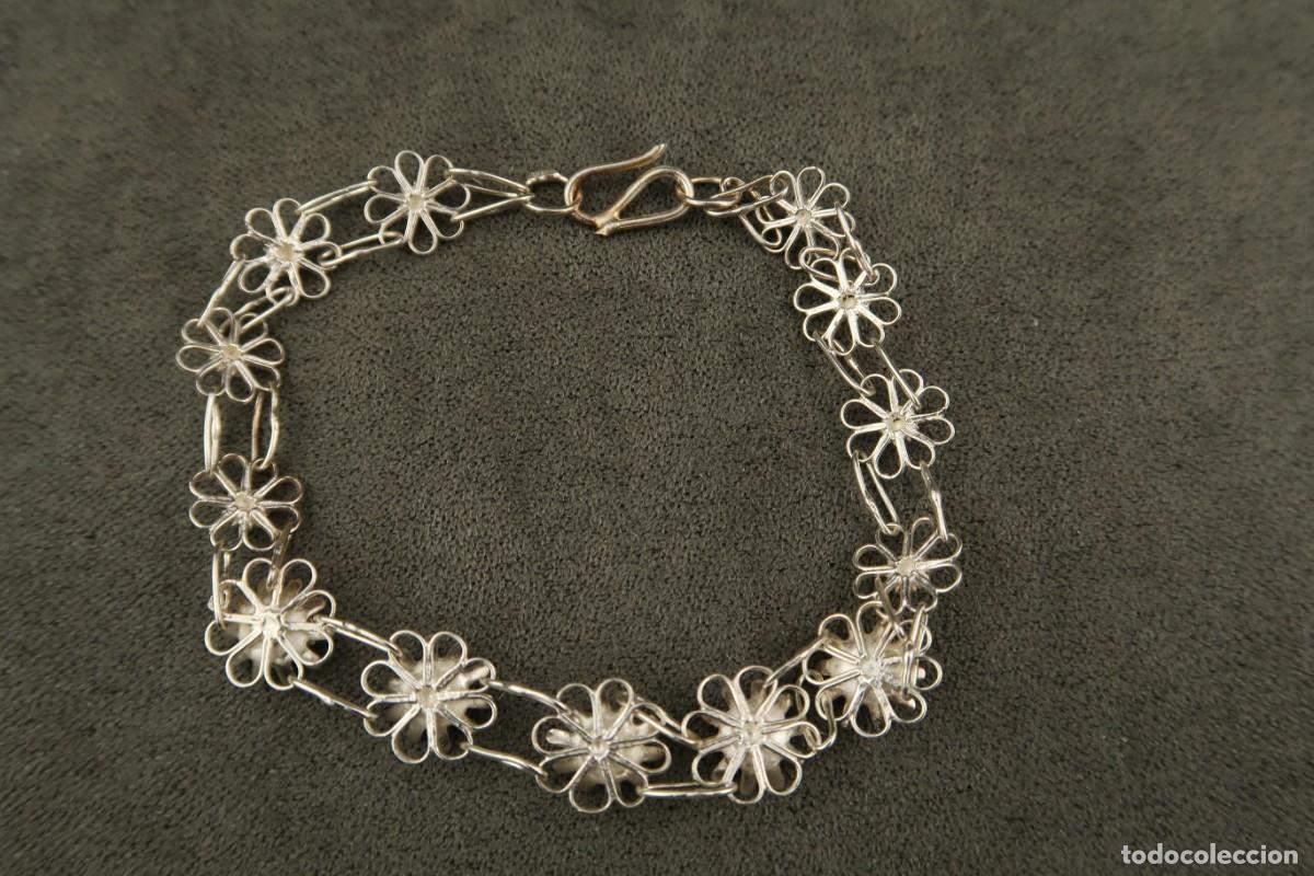 Joyeria: Antigua Pulsera Filigrana de Plata - Foto 11