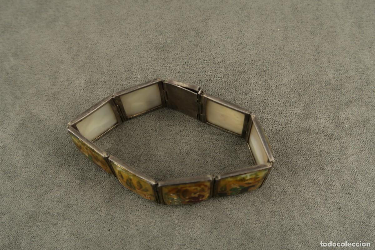 Joyeria: Antigua Pulsera Persa de Plata y N&aacute;car - Foto 5