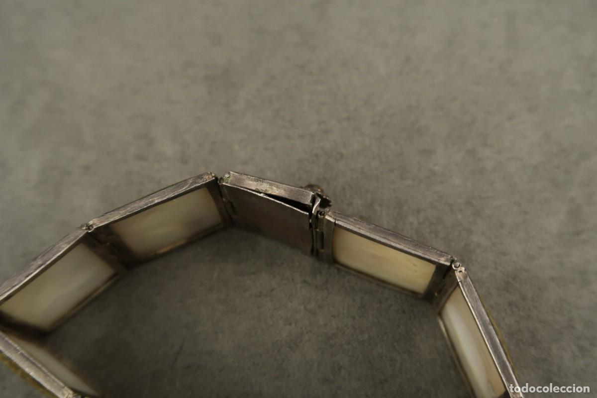 Joyeria: Antigua Pulsera Persa de Plata y N&aacute;car - Foto 6