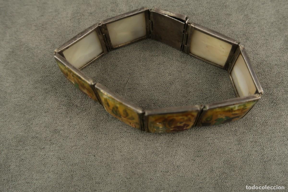 Joyeria: Antigua Pulsera Persa de Plata y N&aacute;car - Foto 7