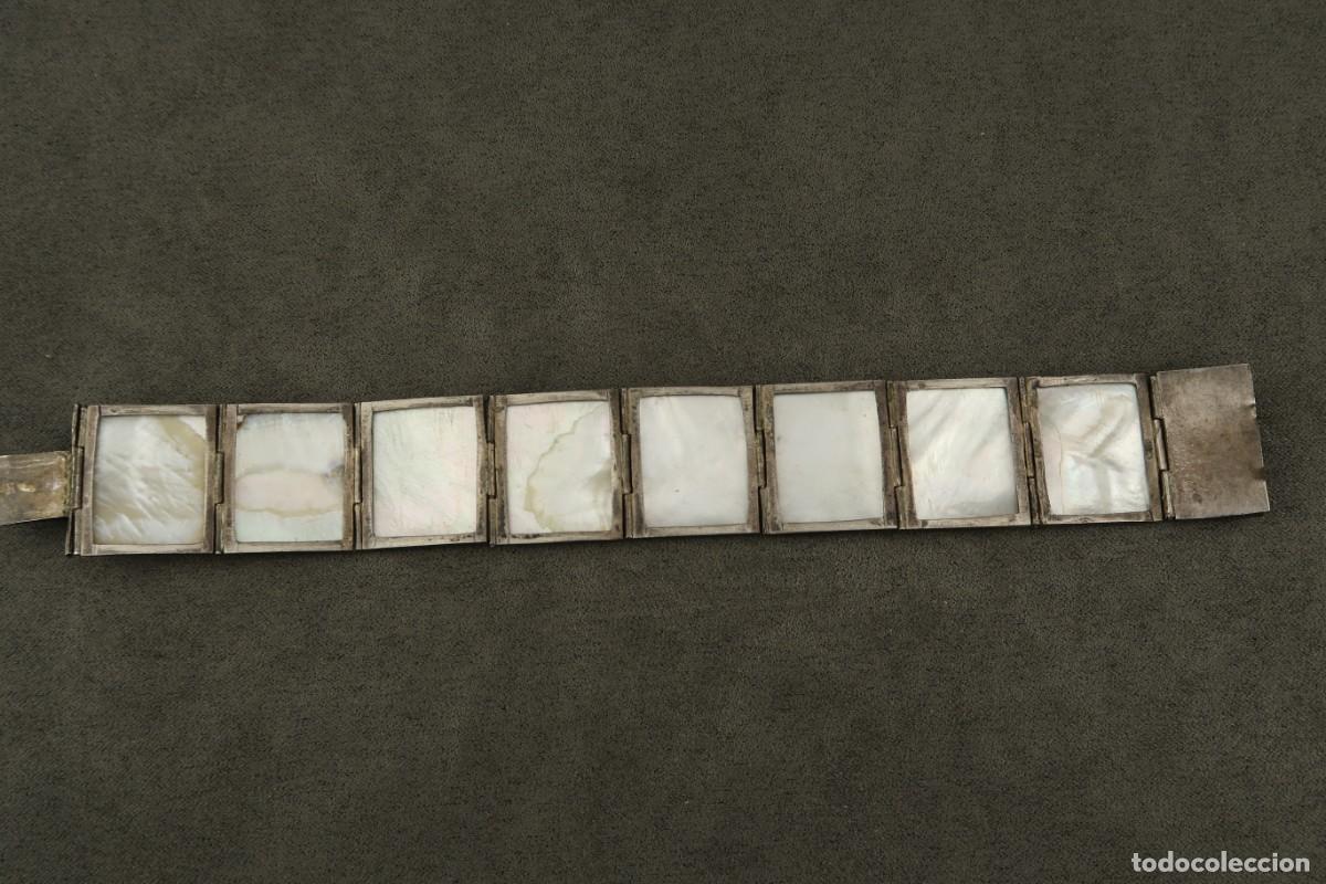 Joyeria: Antigua Pulsera Persa de Plata y N&aacute;car - Foto 18