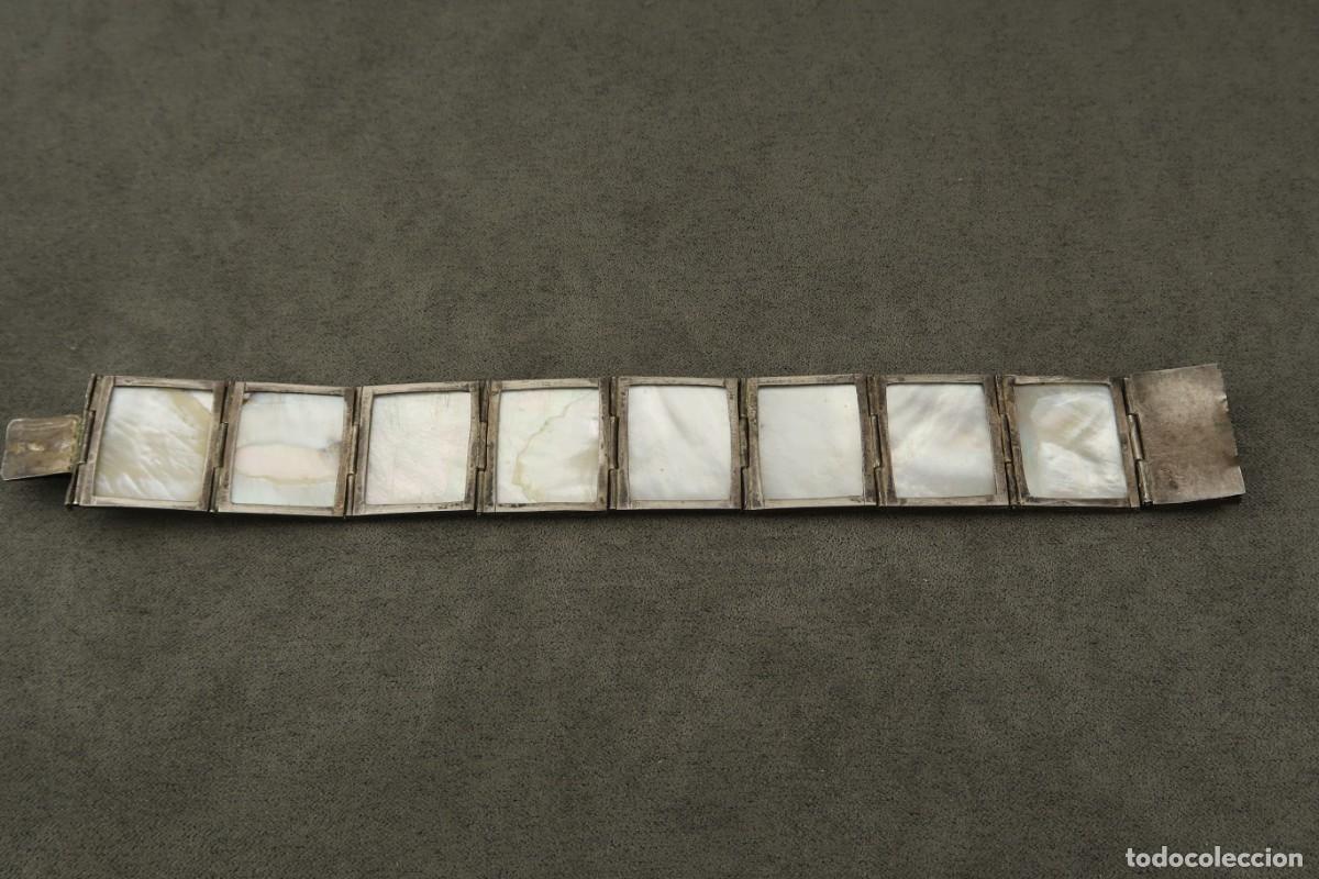 Joyeria: Antigua Pulsera Persa de Plata y N&aacute;car - Foto 23